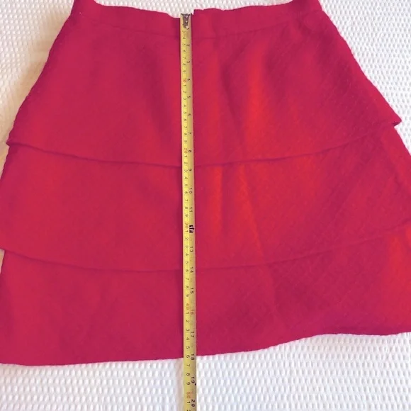 Valentino Vintage Ruffled Mini Skirt, Raspberry Pink, Size 10 - Picture 6 of 7